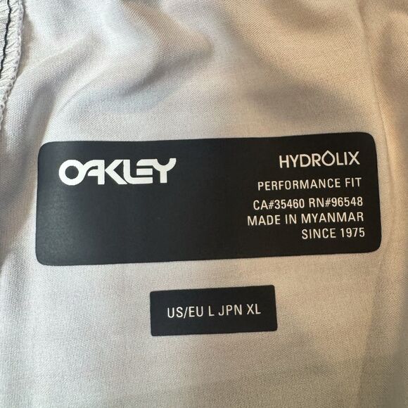 Oakley Hydrolix Boardshorts Swim Trunks Size L Stripe Purple Navy Marlin RC 20” - Picture 6 of 9